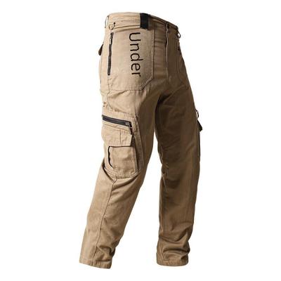 Men's Multi-pocket Loose Straight Cotton Cargo Trousers - Large Size Trendy Casual Pants for Spring and Autumn