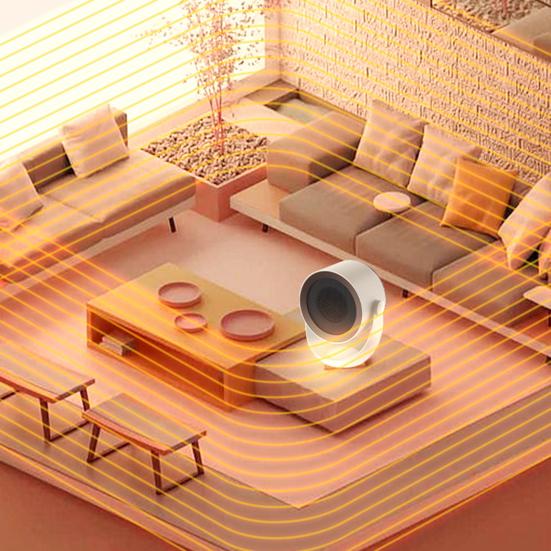 90 Degrees Oscillating Desktop Heater Portable Warmer with Dual Safety Protection Personal Space Heater for Home Office