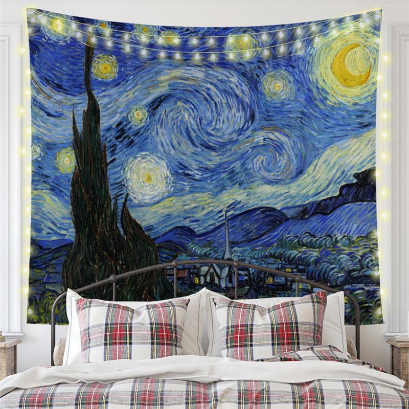 

Nordic Nature Forest Landscape Mew Гобелен Фон Ткань HD Подвесной Тканевый Гобелен Домашний Декор 95*73cm