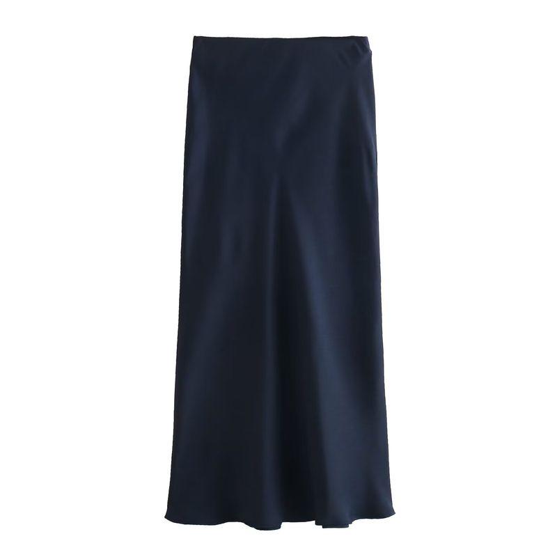 Fashion Kaslead Women's Silk Satin Skirt