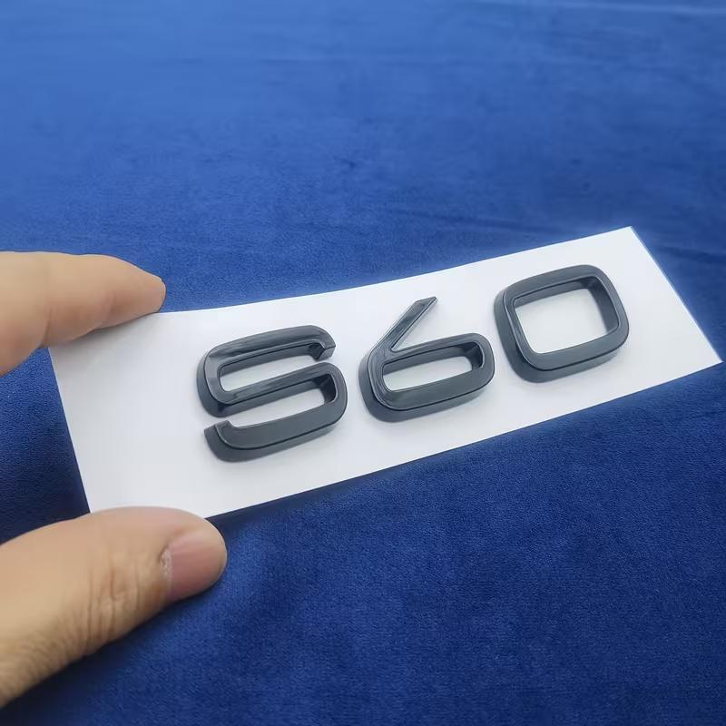 1pc 3D Chrome ABS S40/S60/S80/S90 Car Rear Trunk Emblem Badge Sticker