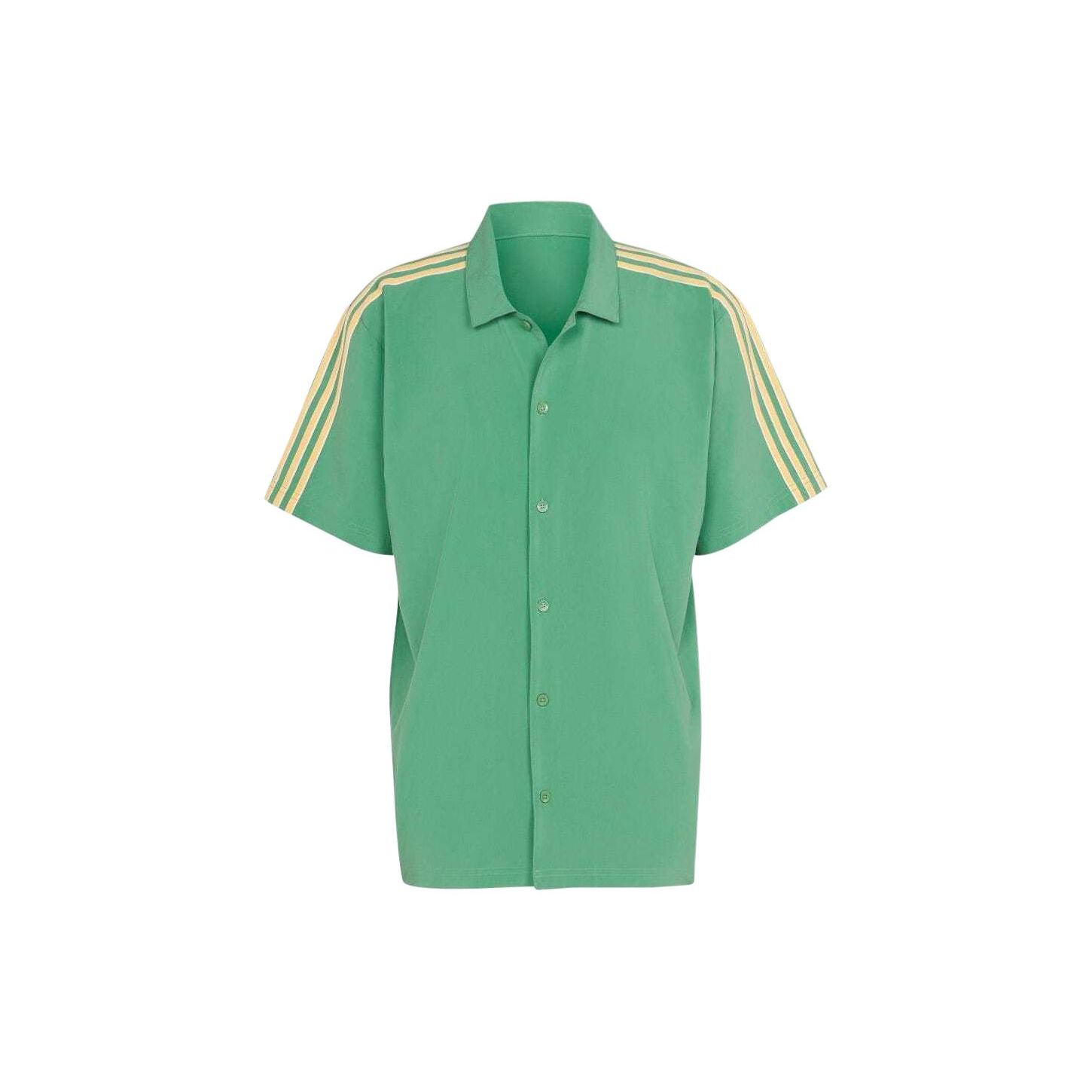 

Поло с логотипом Adidas Originals в полоску, свободная, удобная, повседневная, с коротким рукавом, мужские рубашки, зеленая IU0219 XL