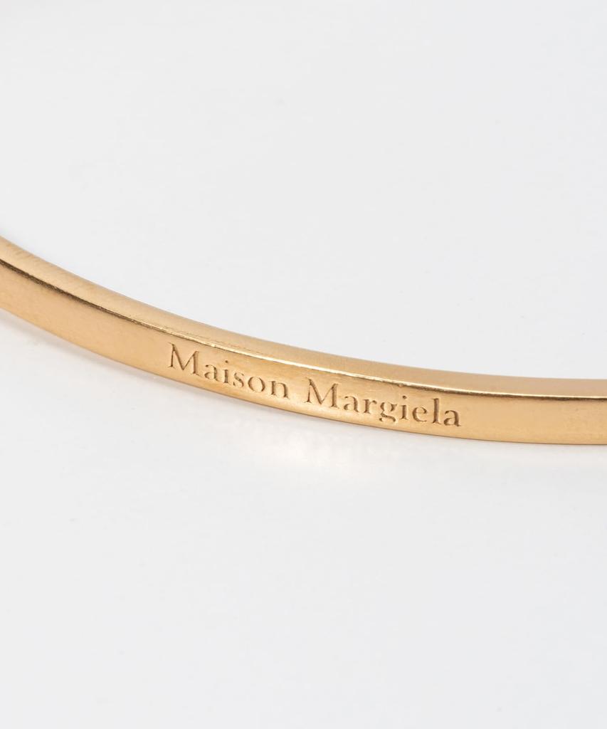 Maison Margiela Bangle SM1UY0064 SV0158 Logo Yellow Gold Plating Burattato Brand 4 Women's Size [Used]