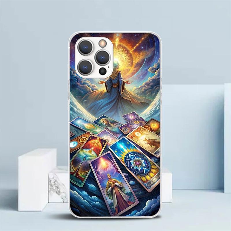 Witch Tarot Card Soft Cover for iPhone 16 17 Air 15 14 Pro Max 16E Phone Case 13 Mini 12 11 7 SE 8 Print Pattern Fit Cases 16 17
