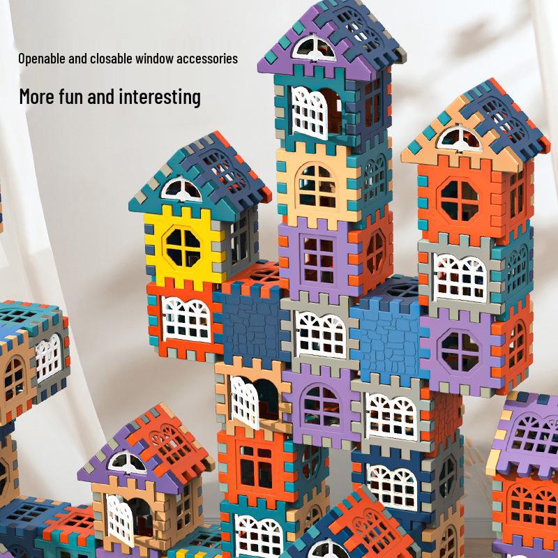 Large Particle Interlocking Building Blocks for Children - Pretend Play Construction Toy for Boys