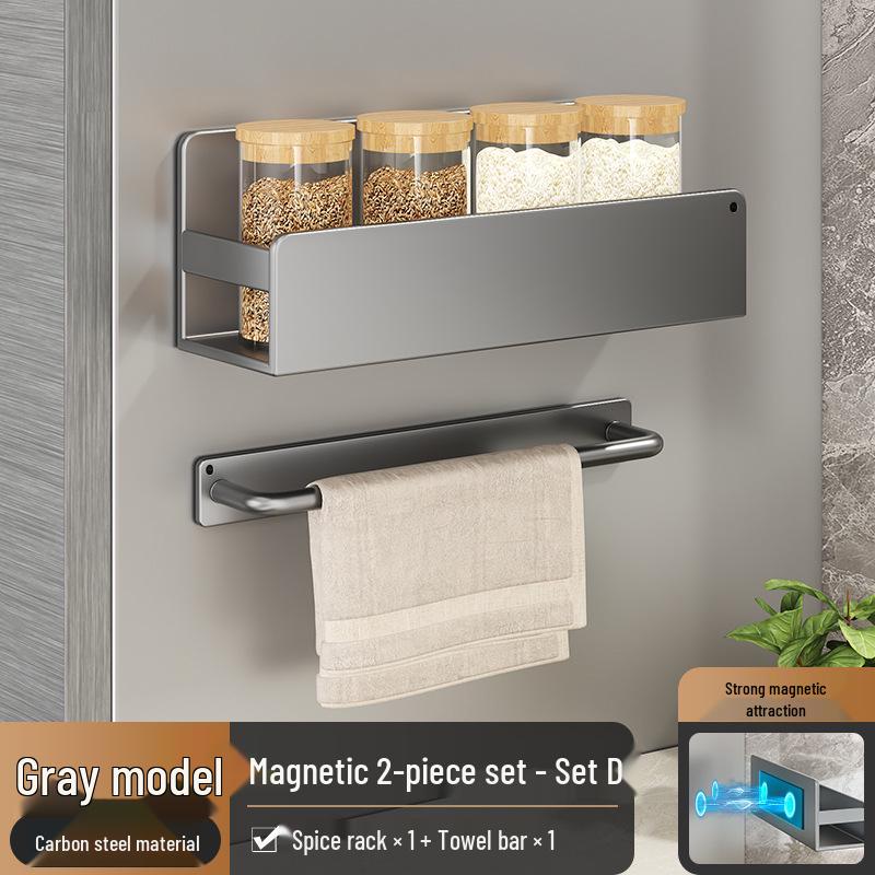 Magnetic Wall-mounted Kitchen Storage & Spice Rack