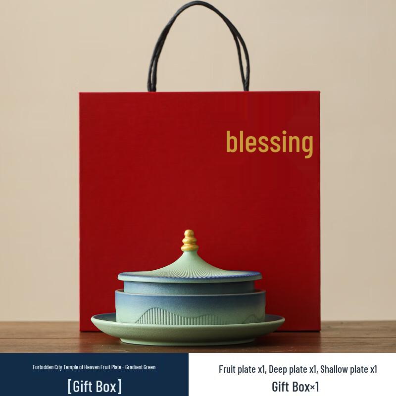 My Forbidden City Temple of Heaven Ceramic Fruit Plate