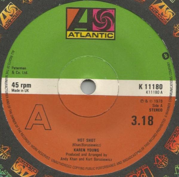 

7inch Record KAREN YOUNG - Hot Shot K11180 Atlantic 1978 UK Soul/Funk Used