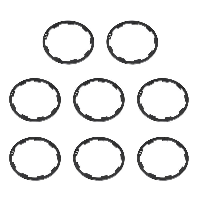 8Pcs Aluminum Alloys Bike Flywheels Hub Washer Spacers Bicycles Bottom Bracket Washer Bicycles Low Spacers Washer