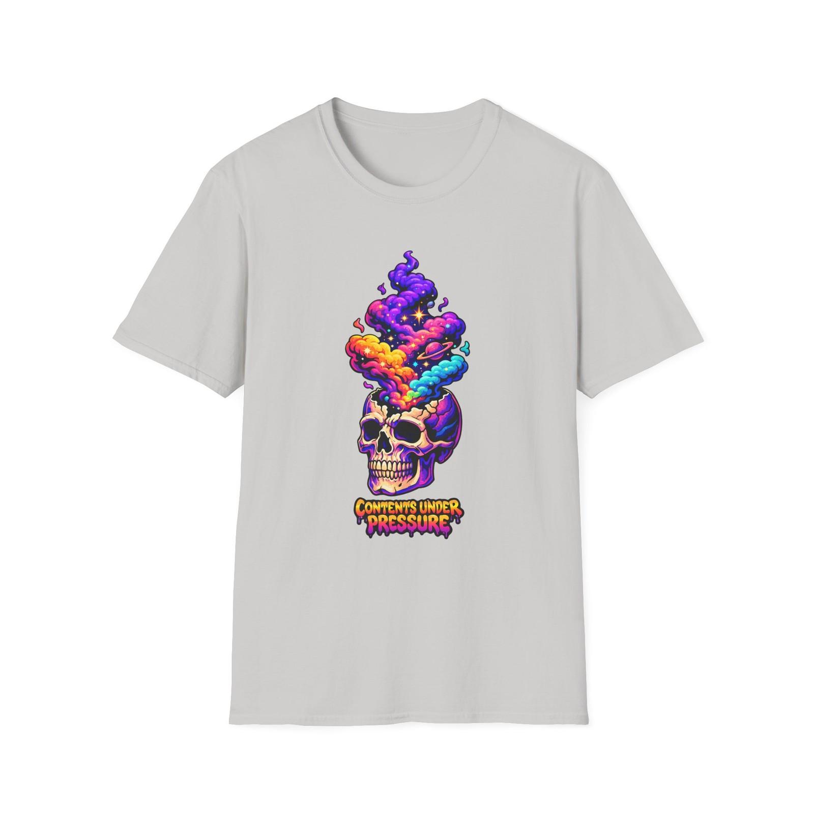 Unisex Softstyle T-Shirt Skull Space Galaxy Stars Sci Fi Horror Fantasy S разноцветный