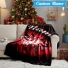 Custom Name VfS Crest Flame Blanket Lightweight Ideal Bedding Blanket Perfect for Travel, Camping, Living Rooms, Sofas, Christmas Gift