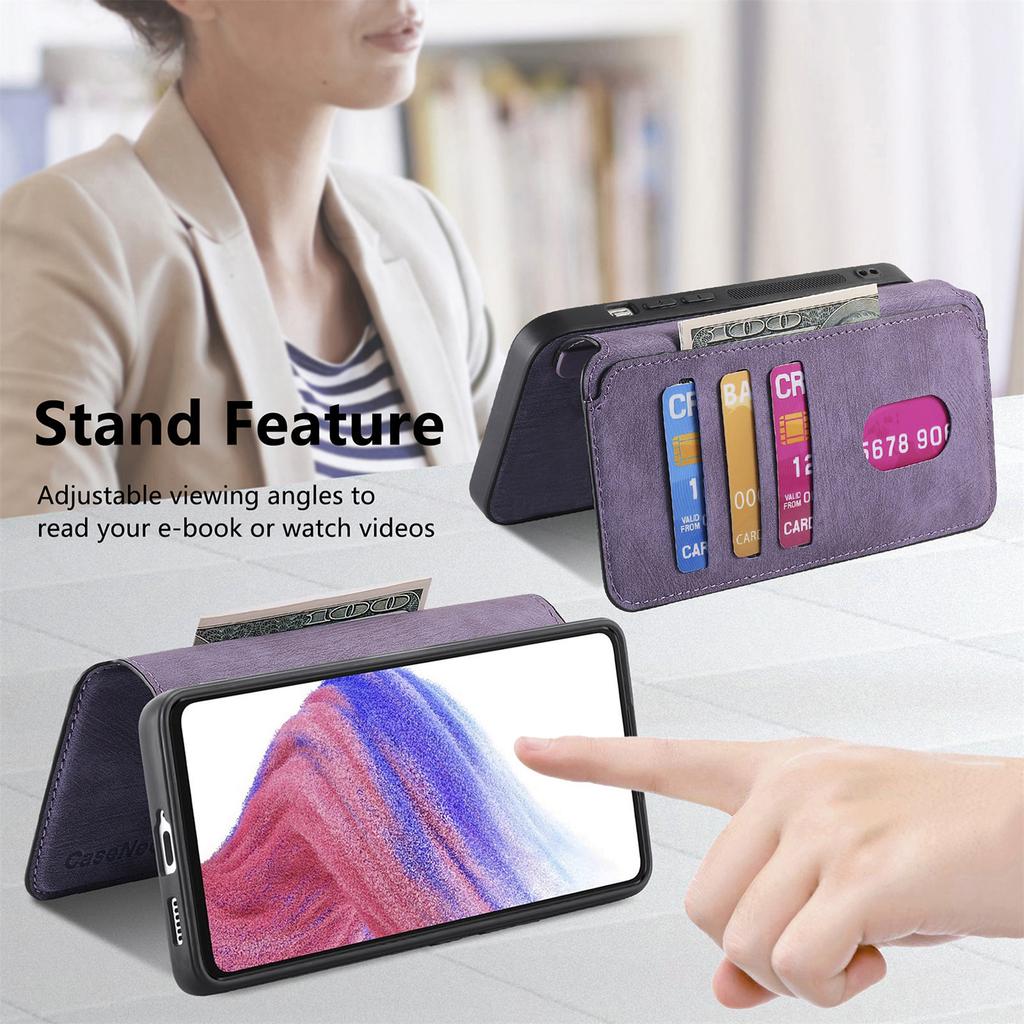For Motorola Moto G15 4G Magnetic Case CASENEO Detachable Leather Phone Wallet Cover