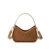 Design Sense Niche Suede Versatile Women's High-end Messenger Bag Genuine Leather New Women's Office Workers Commuting Handbag