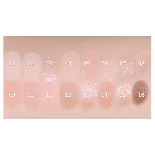 Wakemake Soft Blurring Eye Palette 03 Sunset award-winning 16 colors matte shimmer glitter Korean cosmetics everyday eyeshadow natural pigmentation