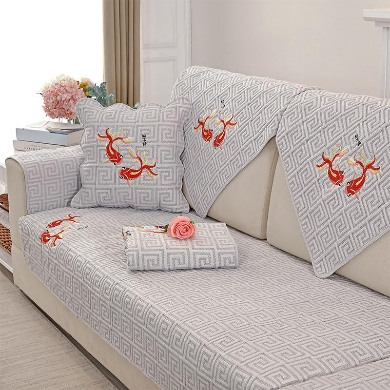 Pernă de bumbac pentru canapea chinezească, universală pentru toate anotimpurile, antiderapantă, de înaltă calitate, pentru canapea din lemn masiv, simplă, modernă, husă din pânză, husă