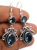 Blue Topaz Gemstone Ethnic Handmade Drop Dengle Earring Jewelry ER 162