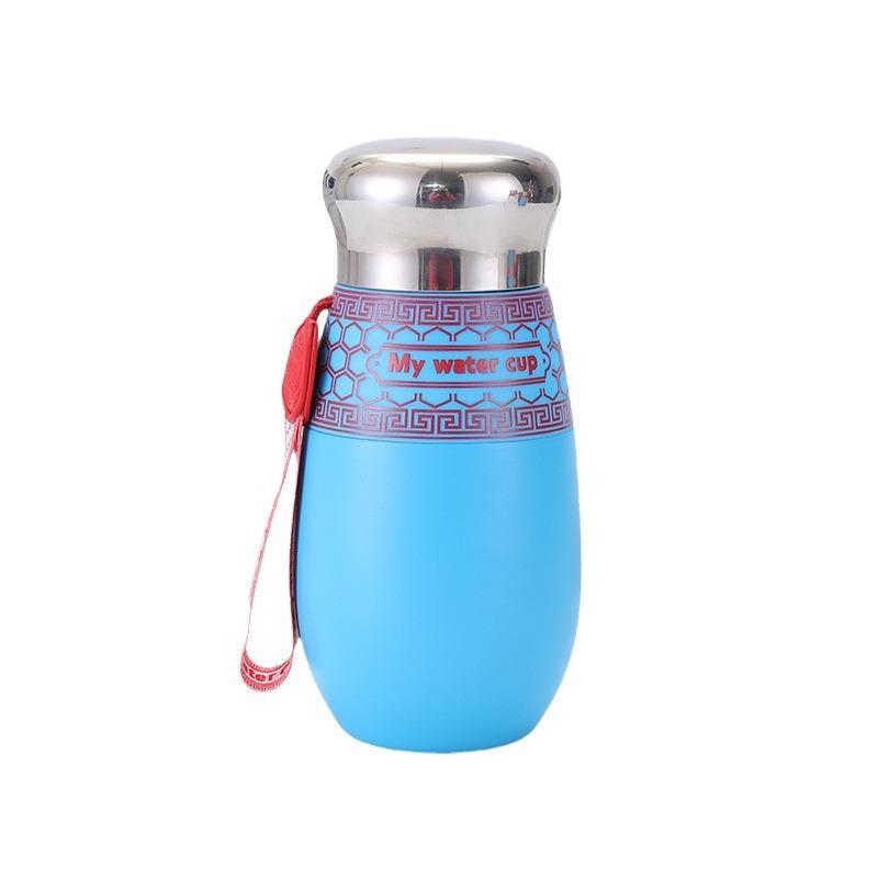 Tazza sottovuoto in acciaio inossidabile 316 con cordino portatile, tazza per l'acqua in stile cinese con separazione tè/acqua, regalo, tazza sottovuoto a pancia grande