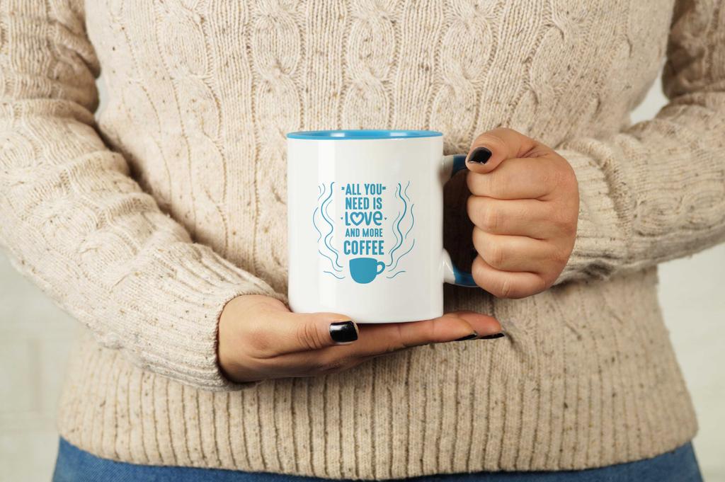 Inkdotpot All You Need Is Love and More Coffee 11 Oz Coffee Mugs Funny Novelty Great for Bride Groom Engagement Gift Bachelor and Bachelorette