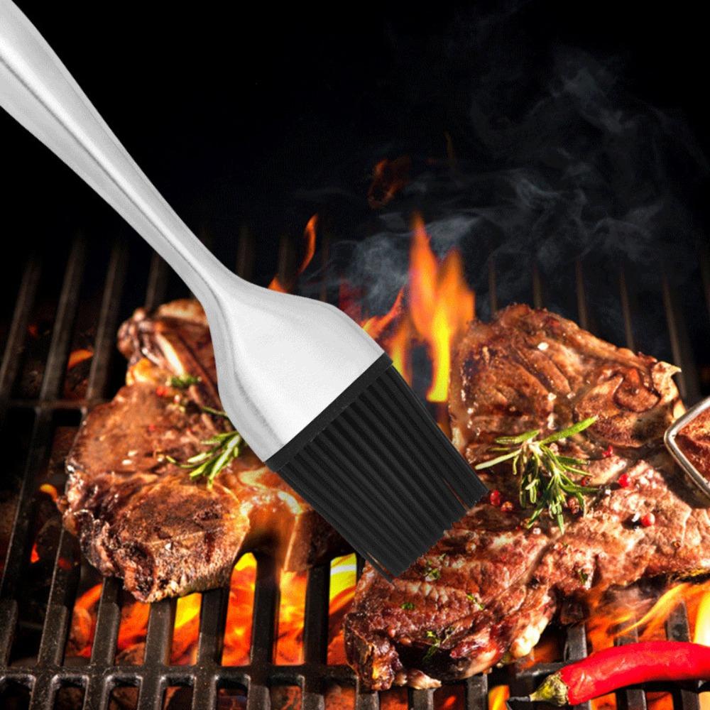 Stainless Steel Pancake Brush Heat Resistant Butter Brush Professional BBQ Brush  Kitchen