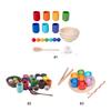 Rainbow Balls In Cups Preschool Learning Toys with Cups/Balls/Bowl/Spoon Baby Learning Toys for Kids 3 Years Old and Up
