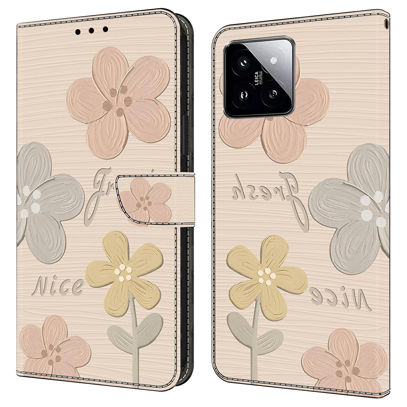 

Для Xiaomi 14T Pro Чехол с рисунком Противоударный Кожаный Чехол-книжка Кошелек Чехол для телефона B