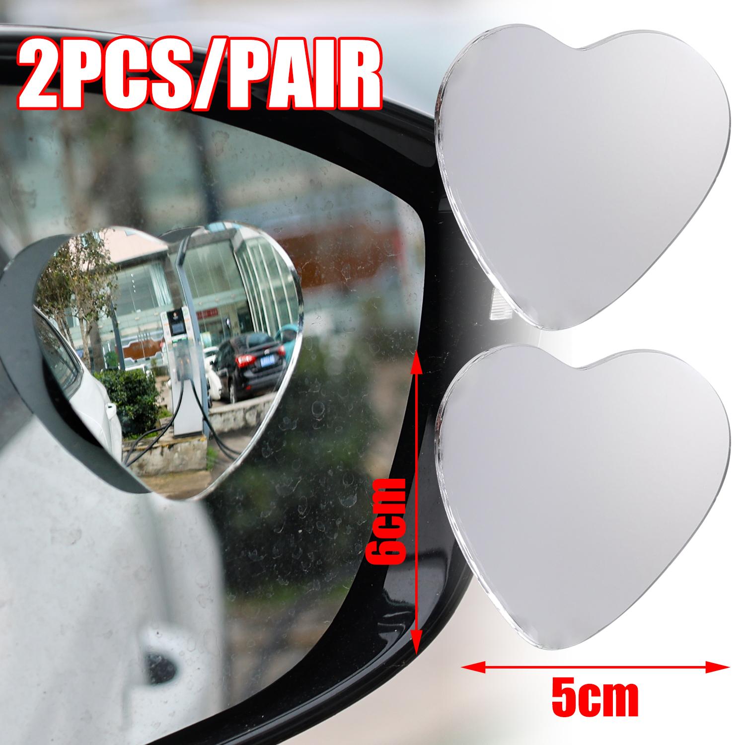 

New Adjustable Heart Shaped Car Reversing Aid Rearview Convex Mirror Car Blind Spot Rearview Mirror 360 Degree 2PCS/SET белый