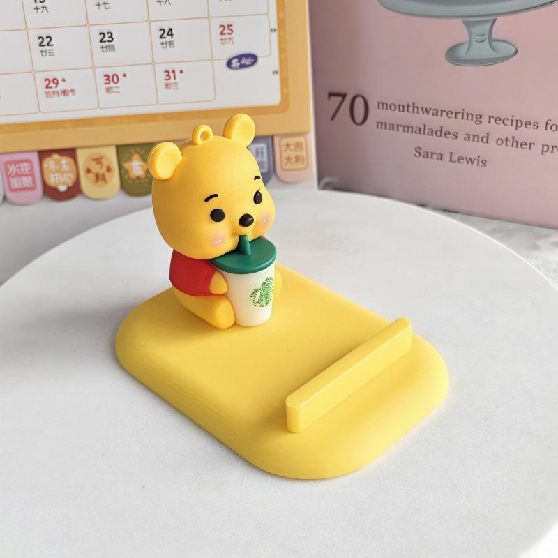 Creative Cute Dessert Cartoon Bear Lazy Desktop Mobile Phone Holder Desktop Ornament