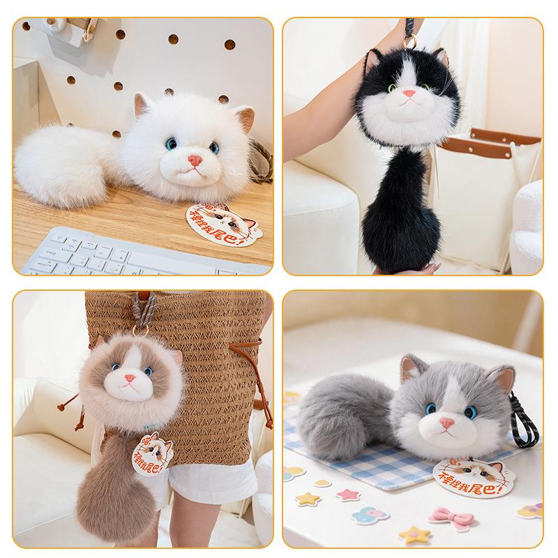Adorable Plush Ragdoll Cat Coin Purse & Keychain Charm