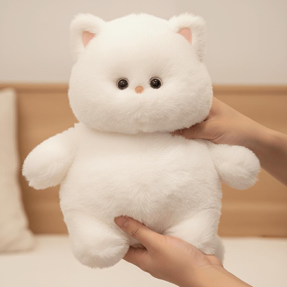 Fluffy Design White Cat Plush Toy Soft Toys Plush Animal Ideal Gift Stuffed Animal  Home Decor