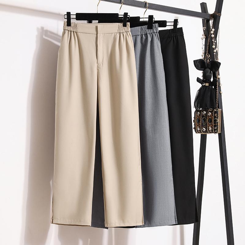 

DIMANAF 2024 Большие размеры летние брюки шаровары женские базовые брюки свободные женские повседневные брюки 4XL XL чёрный