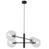 Vicenza Hanging Lamp Black-Chrome 4-Flat Clear Lamp E14