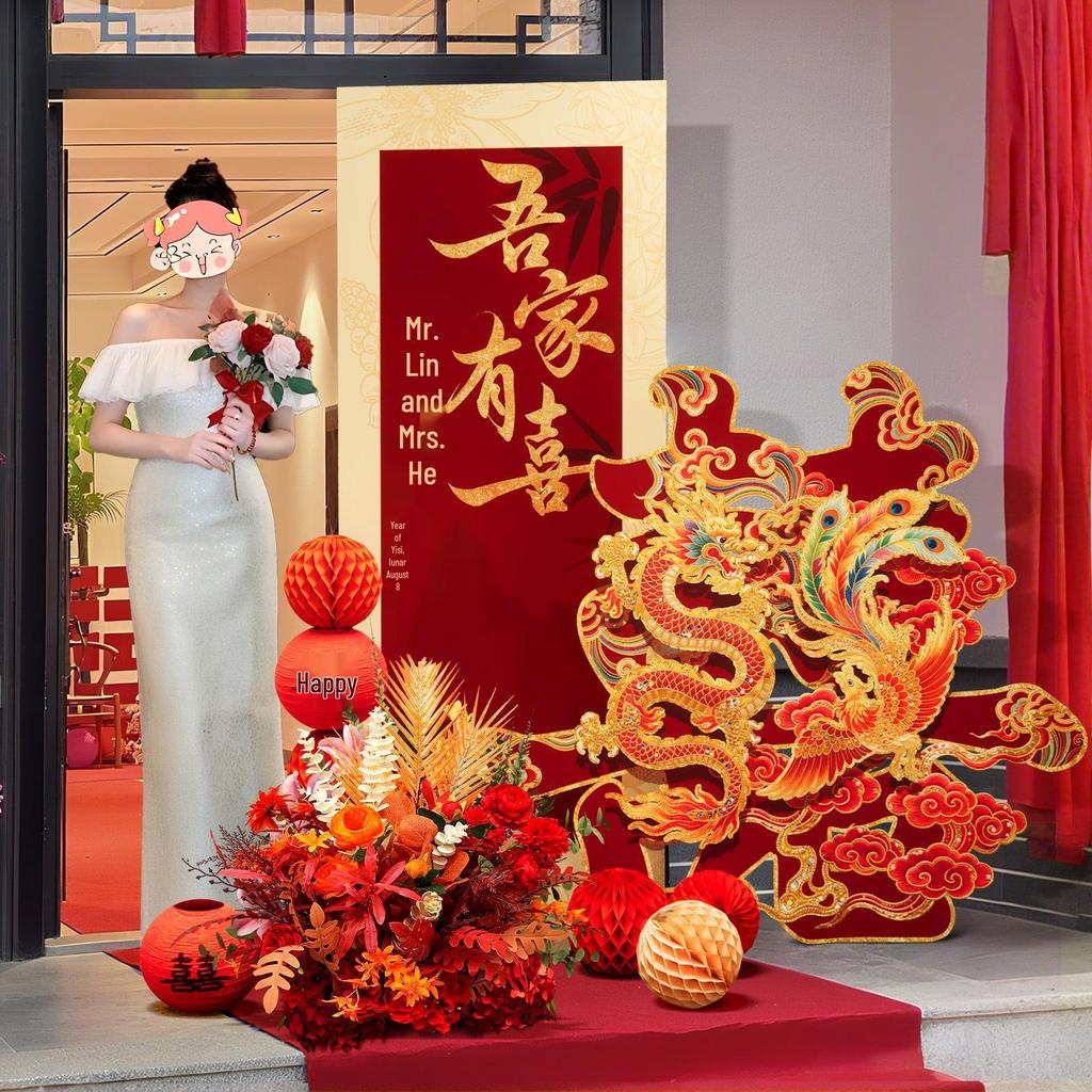 Rural Wedding Welcome Sign and Photo Display for Courtyard or Living Room