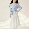 Girls' Sweet Set - Spring/Autumn Children's Fashion Long-Sleeved Top and Half-Dress Set