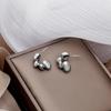 Asymmetrical Rhinestone Drop Earrings - Korean Style, Trendy & Unique Geometric Jewelry for Women
