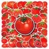50 Tomato Doodle Stickers Cartoon Cute Fruits and Vegetables Decorative Water Cup Mobile Phone Case Computer Refrigerator Stickers