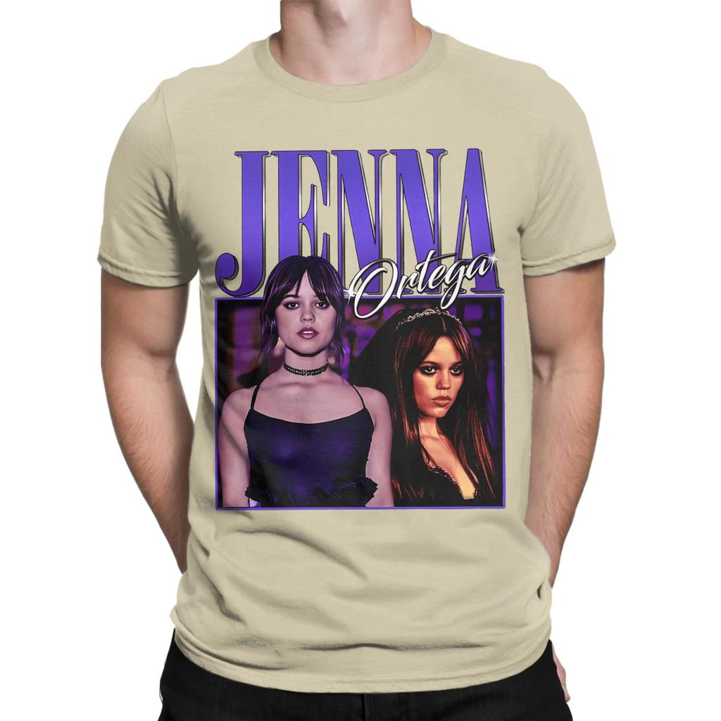 Jenna Ortega Cotton TShirt for Male Summer Actress Y2K Fun TShirts ONeck Hip Hop Tee Shirt Oversized Pattern Clothing