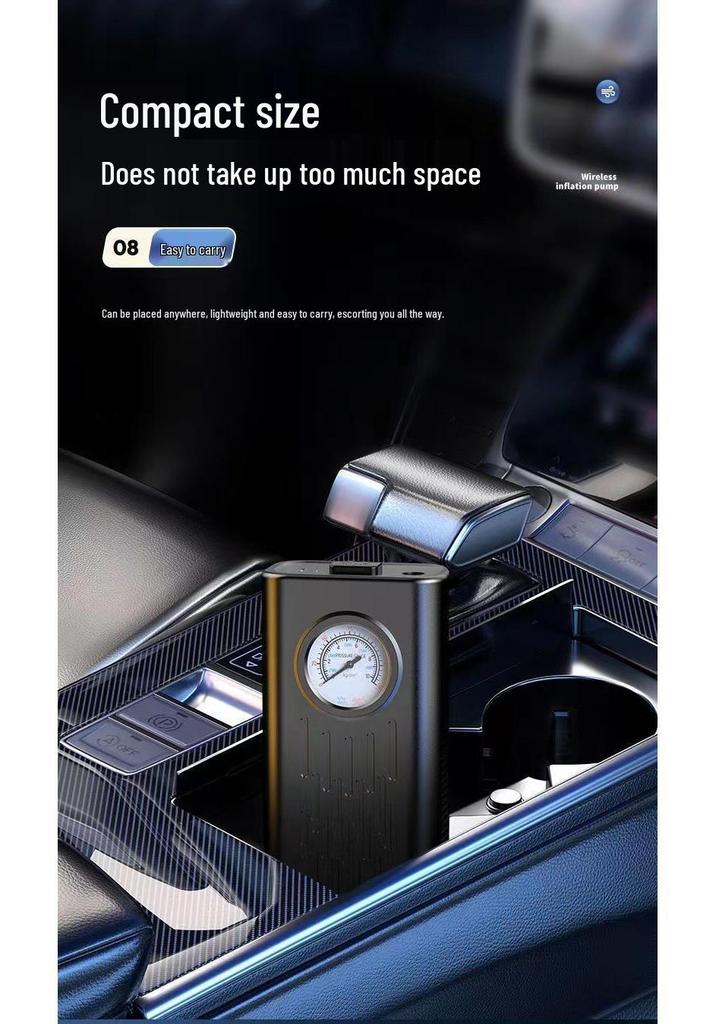 Portable Smart Wireless Car Tire Inflator Pump
