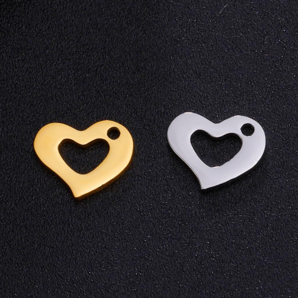 Teamer 5pcs/lot Stainless Steel Charms for Jewelry Making Bear Leaves Stars Pendant Mini Charm Bracelet DIY Accessories Hot Sale