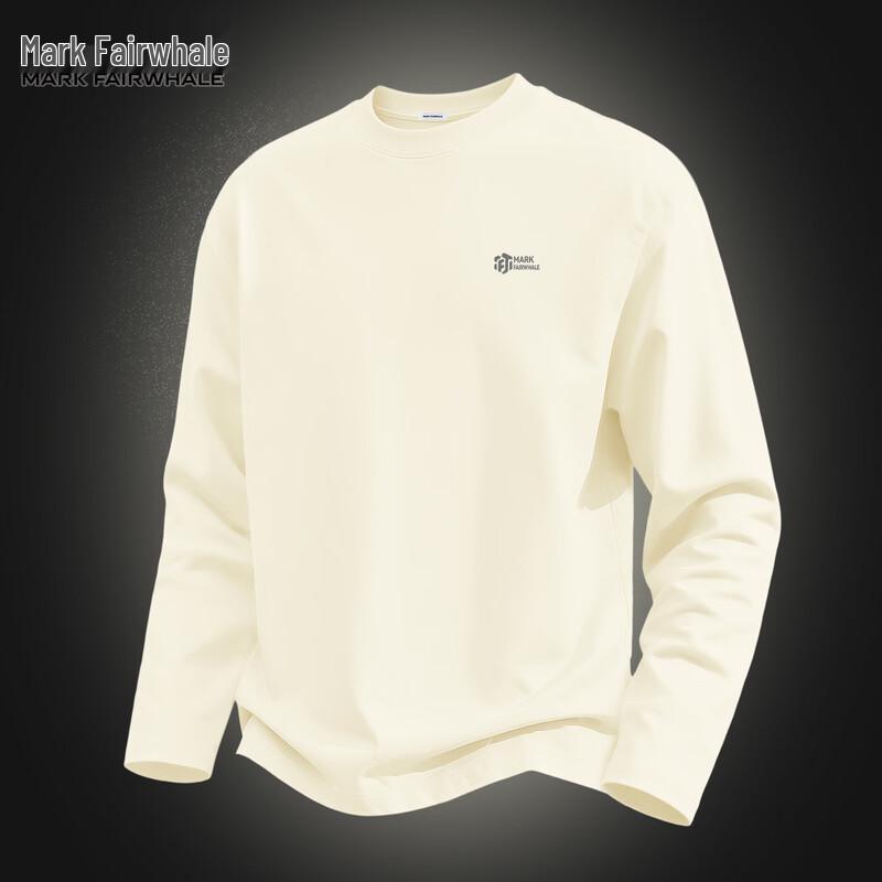 Mark Fairwhale Men's Round Neck Long Sleeve Cotton T-Shirt