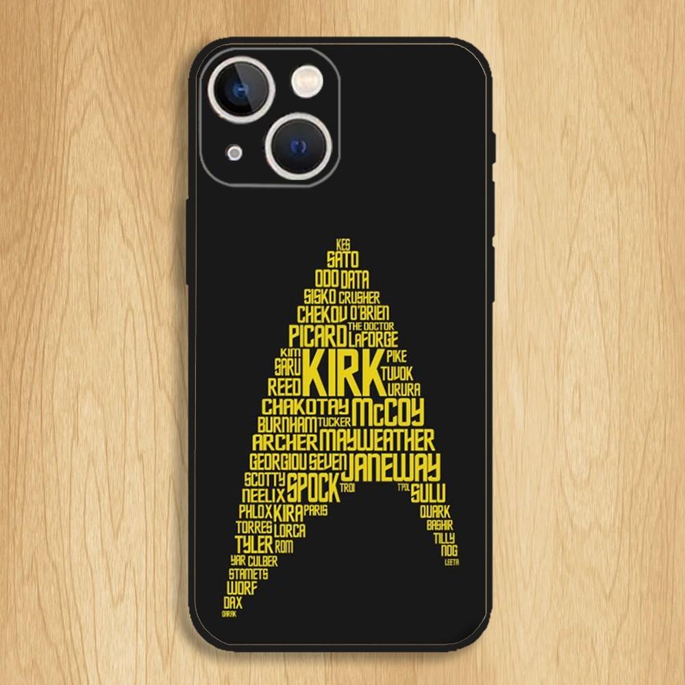 Star T-Trek Movie Logo Phone Case For iPhone15,14,13,12,11,Pro,Max,Plus,Mini,X,XS,XR,8,7,6,S,Plus,SE Soft Black Case