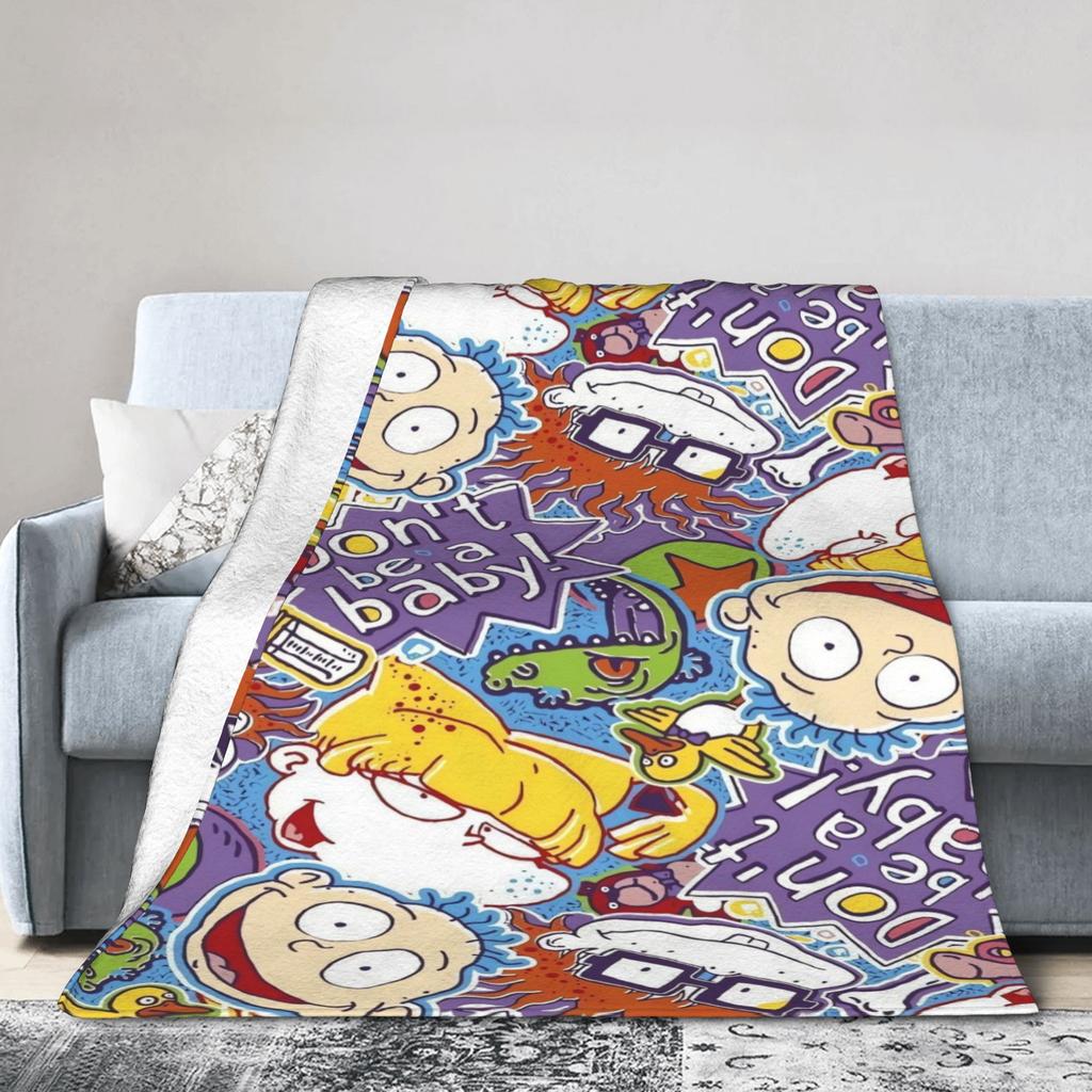 Rugrats Angelica Pickles Pattern Blanket Soft Fluffy Plush Throw Blanket For Living Room Camping Flannel Bedspread Bed Cover