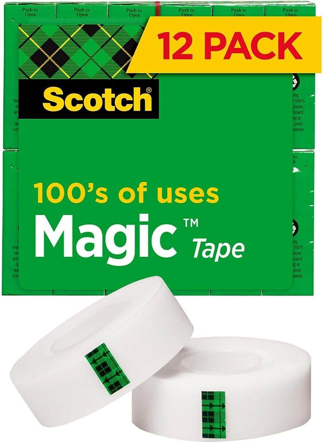 

3M Scotch Tape Ремонтна стрічка 19мм x Малий об єм 12 рулонів 810 32.9м [Товар]