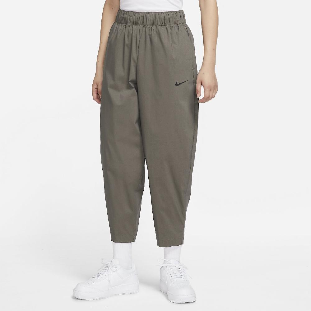 Nike Logo Embroidered High-Waisted Loose Fit Sweatpants Women Bottoms Gray DD5976-004