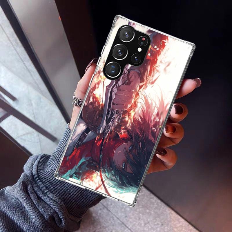 A-Attack On T-Titan Annie Mikasa Phone Case For Samsung Galaxy S26 S25 Edge S24 S23 Ultra S22 Plus S21 S20 FE Soft TPU Back Cove