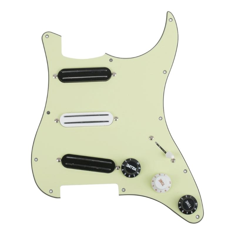 

Prewired Loaded Pickguard Pickups, Guitar Dual Rail Pickups, 3 Ply Pick Guards Set with 5-Way Switch Scratch Plate 1