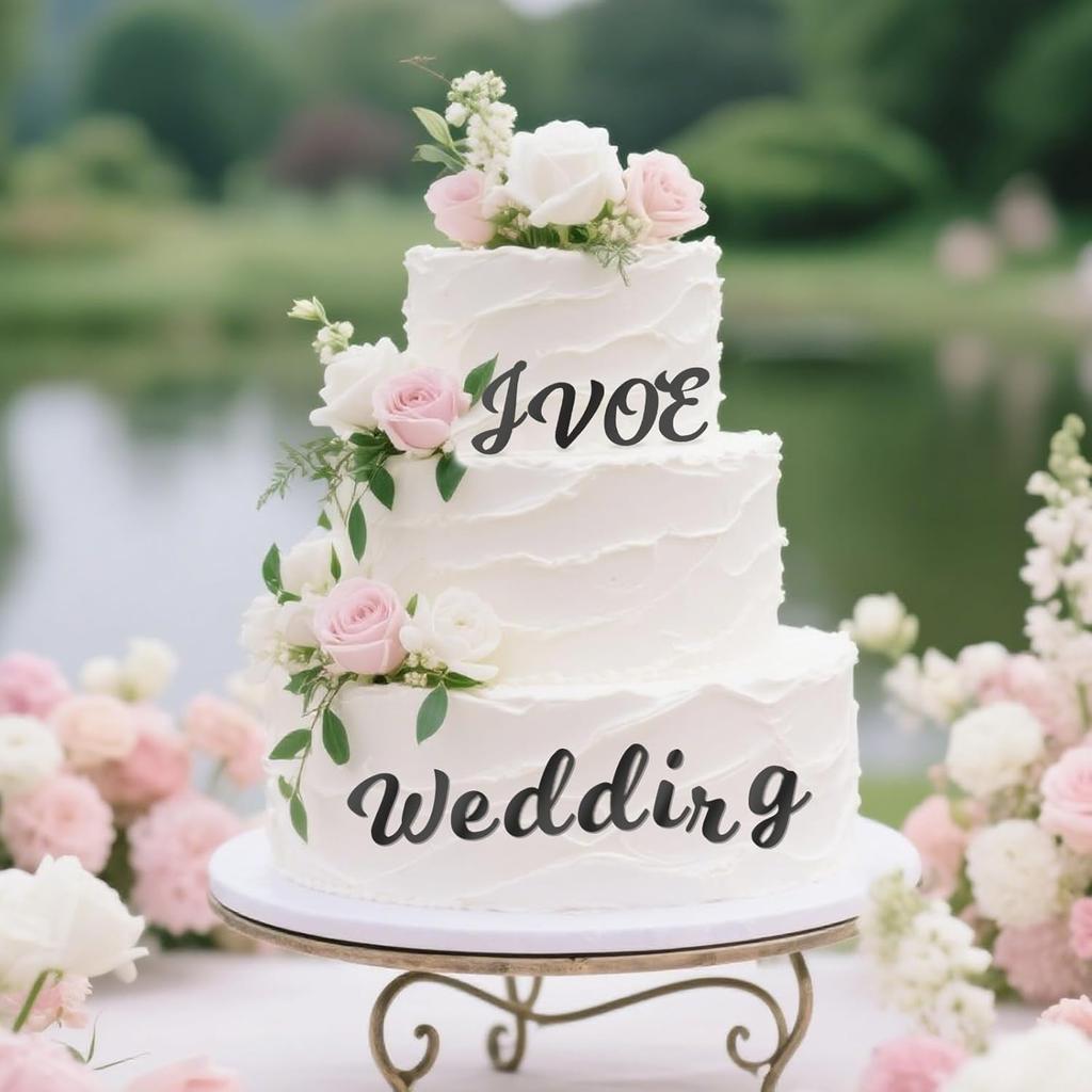 126 PCS  Name Cake Topper Acrylic Letters DIY Personalized A-Z & 0-9 Number Alphabet Cake Decoration For Wedding Anniversary Baby Shower Party