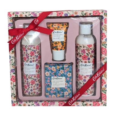 Conjunto de Cuidados Corporais Indulgentes Cath Kidston por Portland Flowers 200ml 100g (200ml + + + 30ml)