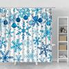 Christmas Shower Curtains Stairs Santa Claus Dancing Prints for Photography Cloth Studio Background New Year Home Bathroom