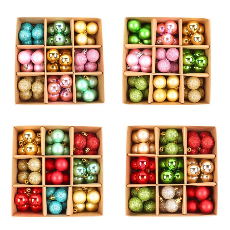 Christmas Holiday Tree Bauble With Decorative Paint Gift Box For Decor Festive