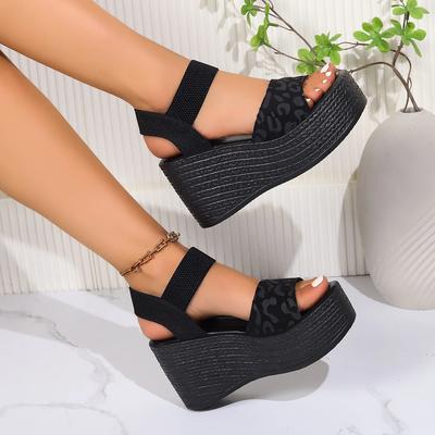 2024 Summer New Women's Wedges Sandals Fashion Peep Toe Platform High Heel Women Sandals Casual Roman Sandals Sandalias De Mujer